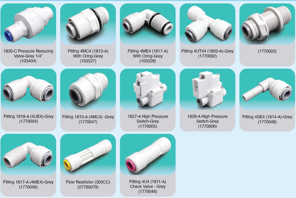 Water System Fittings — Grey (High Quality)