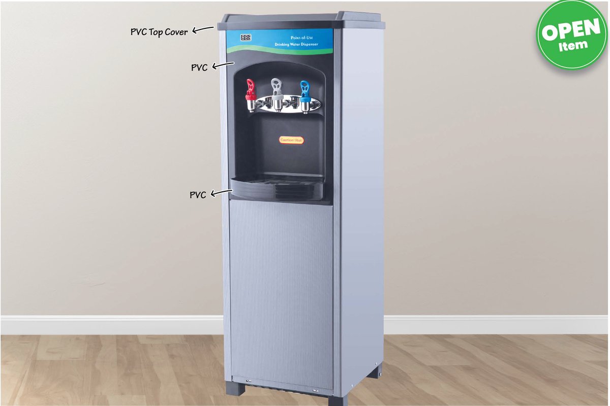 Stainless Steel Water Cooler — Hot, Normal & Cold Floor Standing (PVC Cover)